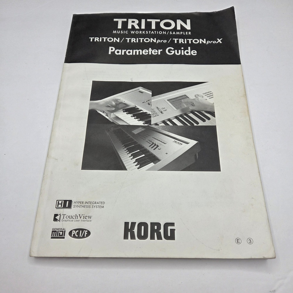 Korg Triton Music Workstation Parameter Guide Manual Pro ProX Vintage Original
